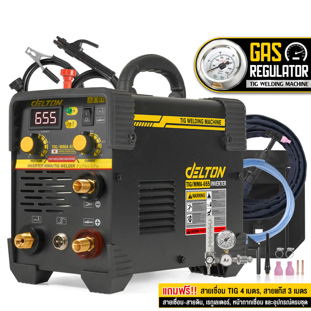 เครื่องเชื่อมอาร์กอน DELEON รุ่น TIG/MMA-655